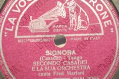 Signora - (Secondo Casadei) - Tango - canta Fred Mariani - 13-06-1955